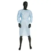 50pcs Disposable SMS Clinical Blue Isolation Gown Knit Wrist Level 2 Non Sterile With Ties - UNI (S, M, L)