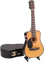JUMPLAWN 1pc Mini Guitar Model Decoration Lifelike Musical Instrument Prop for Home Decor Teaching Aid Adorable Design for Family Friends Photo Prop