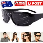 2PCS Anti-myopia Pinhole Glasses Eyesight Pin Hole Sunglasses Eyes Vision Care