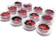 Labymos 3D Nail Glitter Sequins Nail Glitter Flakes Set Acrylic Nail Sparkle Glitter Stickers Decals for Nail Art Decoration 12 Pack Mixed Shapes