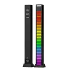 USB 5V RGB 40 LED Voice-Activated Rhythm Strip Light Bar (Black)