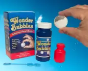 WONDER BUBBLES Clear Glass Ball Magic Trick Clown Kid Show Soap Changes Solid