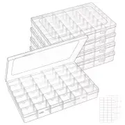 5 Pack 36 Grids Clear Plastic Organizer Storage Box Container, Craft Storage ...