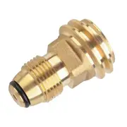 Propane Tank Adapter Converts LP Tank Service Valve to QCC1 / Type1 Hose or Regulator Yellow