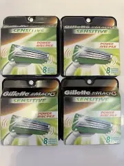 32 Gillette Mach3 M3 Sensitive Power Mach 3 Razor Blade Refill Cartridges (4x8)