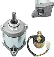 GZKJP Starter Motor &Solenoid Relay for TRX420TM 2x4 2013 2014 2015 2016 2017 31200-HP5-601 35850-HP1-601