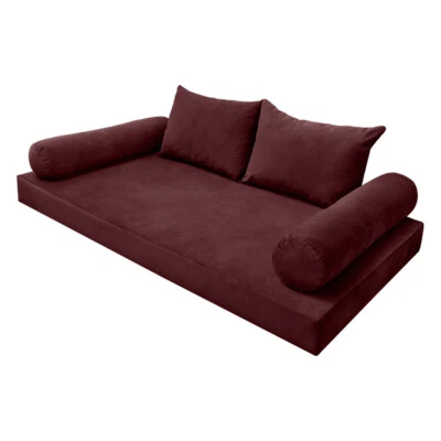 |SLIPCOVER ONLY| S.V4 Velvet Daybed Mattress Pillow Knife Edge Twin-XL AD368