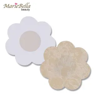 【MarieBella】隱形花紋布面胸貼 嬌點貼 花瓣型(拋棄式 10片/入)
