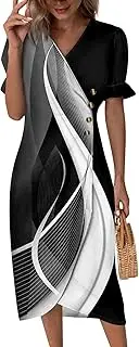 [Trendy Outfits for Women 2024] Cyber Monday Deals 2024,Party Dresses for Women 2024,Gauze Dresses for Women Casual Summer Embroidered Dress for Women Vacation Outfits for Women Summer Dresses(07-Dark Green,L)
