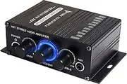 12V HiFi Stereo Audio Amplifier for Car 2 Channel HiFi Bass Audio Subwoofer Amp for Cars CD DVD MP3 Player Speakers