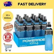 Powerade ION4-Sports Drink All Flavors Multipack Sipper Cap Bottle 12x600ML AU