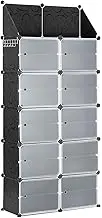 40 Pairs Stackable Shoe Storage Box Organiser Cube DIY Shoe Cabinet Rack Shelf 20 Tier Black