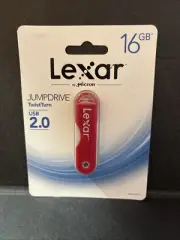 NEW Lexar JumpDrive TwistTurn USB 2.0 Flash Drive, Red 16GB