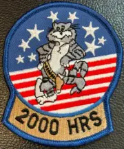 Vintage F-14 Tomcat 2000 Hours of Flight time USAF Military Patch