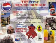 PEPSI AROUND THE WORLD 2000 DART PROMO PROMOTIONAL SALE SELL SHEET