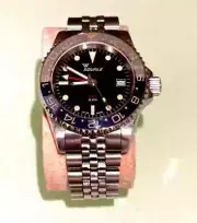 Squale 1545 30 Atmos/GMT Ceramic Bezel Sapphire crystal extra Strap divers watch