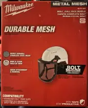 Milwaukee 48-73-1431 Full Face Shield For Milwaukee Safety Helmet with No Brim