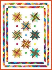 VIVACIOUS - 76.4" x 56.6" - Pre-cut Quilt Kit by Quilt-Addicts Single*