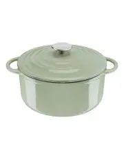 [Tefal] Lov Cast Iron Lichen Stewpot with Lid 25cm/5L in Green
