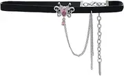 [HAMKVBPR] Choker Necklace PU Leather Necklace Ghost Punk Chain Chokers Necklaces Punk Necklace