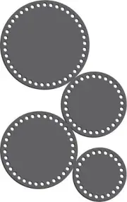 Rhinestone Genie Circles 001 Magnetic Rhinestone Template, Black