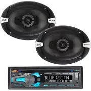 Dual XDM290BT 1-DIN CD Bluetooth Receiver 2x JVC 6x9" 500 Watt Peak Car Speakers