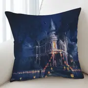 Scary Haunted House Halloween Cushion Cover