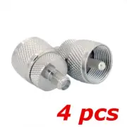 4 PACK - UHF PL-259 Male to SMA Female RF Wifi Coax Adapter Converter Connector