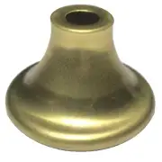 New Unfinished Brass Small Lamp Neck, 1/8IP (3/8") Slip, 1 1/4" Ht. 1 15/16" Dia