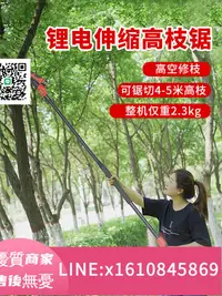 在飛比找樂天市場購物網優惠-中村一郎可伸縮電動高枝鋸充電式園林高空修枝鋸鋰電果樹修枝鋸子