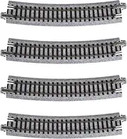 Kato USA Model Train Products Unitrack, 481mm (19") Radius 15-Degree Curve Track (4-Piece)