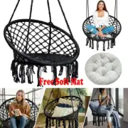 Hammocks Chairs Macrame Cotton Swing Bed Relax Indoor Outdoor Hanging Garden