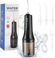 Water Teeth Flosser Picks 300ML Cordless Electric Water Irrigador Flossing Rechargeabl Tooth Pick, IPX7 Waterproof Portable Travel Water Oral Floss