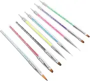 ASAKKURA 8pcs Dual Ended Dotting Tools for Fine Detail Gradient Effects and Precise Line Drawing Professional Manicure Pens for Home Salon Use