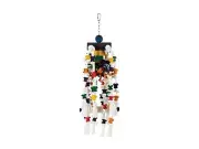 Living World Jumbo Rope with Wood Block & Bead Cascade Big Bird Toy