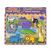 Melissa & Doug Chunky Puzzle Safari 8 Pieces - Quality Educational Toy - New