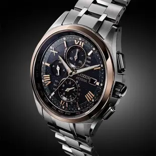 CITIZEN 星辰 電波時計30週年限定 鈦 光動能萬年曆電波手錶 AT8254-61E