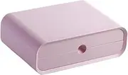 1Pc Elevated Desktop Organizer Shelf with Drawer Pink Storage Rack for Stationery and Notebooks Computer Screen Stand for Home Office Material Ergonomic Design