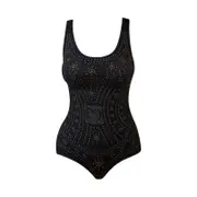 Printed Seamless Plus Size Tummy Control Bodysuit