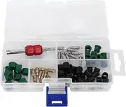 Valve Core Kit, Air Conditioning Accessories Kits Car Tool Wrench Tyre Stem Puller Tools Refrigeration Tire Cores Sets Assortment Rings Installer for Cars Door Window Electric Bearing Pump