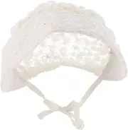 [BESPORTBLE] Girls Boys Summer Hat Wide Brim Sun Hat Uv Protection Breathable Cotton Princess Toddler for Outdoor White