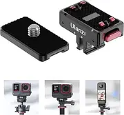 VIJIM Ulanzi Magnetic Adapter Mount, Quick Release Mount, Magnetic Quick Release Base with 1/4 Screw for Insta360 ACE/ACE PRO, Insta360 x4/x3, 1/4 Screw Hole for Tripod Foldable, Gopro Adapter, Black