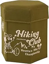 Doshisha DS3834M-GR Storage Box, Stool, Green, Width 15.0 x Depth 13.4 x Height 16.1 inches (38 x 34 x 41 cm), Mickey Mouse