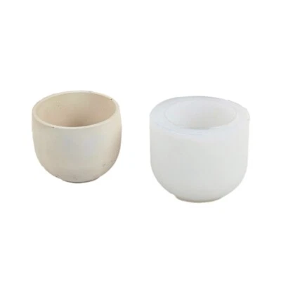 Epoxy Resin Casting Mold DIY Round Flower Pot Silicone Molds Cement Clay Mould