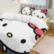 v883 Hello Kitty 3-Piece Twin Bed Set - Includes 1 Single Comforter And 2 Pillowcases Bedding - Fade Resistant Microfiber - Hello Kitty io883