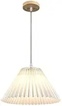CJLWSLCO Nordic Simple Fish Line Pleated Fabric Pendant Light Bedroom Balcony Study Hotel Hanging Lamp Dining Table Kitchen Island Decor Chandelier Living Room Hallway Lighting Fixture Indoor Adjustab