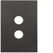 Hager WBQSP2-MB Finesse Series Grid Plate & Cover, Switch Plate, 2 Gang, Less Mech, Flush, Vertical/Horizontal, Matt Black