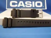 Casio watch band DW-6900 DW-6600 DW-6200 Steel Buckle.Black Resin 16mm Strap