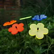 SunCatcher Set of 5: Blossom colourful fluorescent garden ornament stake light