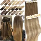 Traceless Tape in Balayage Ombre Hair Extensions Skin Weft Real Remy Human Hair